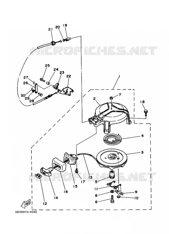 KICKSTART PEDALEN Yamaha OUTBOARD ENGINES 5hp (3.7kW) 1999 5  5CMH