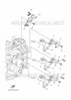 ELECTRISCH 1 voor Yamaha F40J Manual Starter, Tiller Handle, Hydro Trim & Tilt, Shaft 20