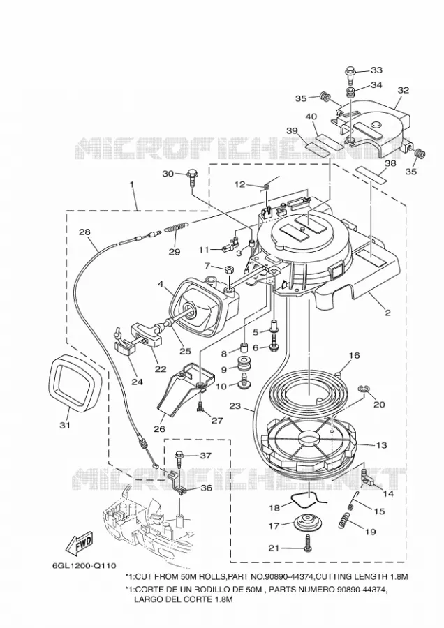 KICKSTART PEDALEN Yamaha OUTBOARD ENGINES 40hp (29.4kW) 2016 F40  F40JMHDL