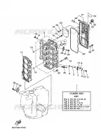 CILINDER / CARTERDELEN 2 voor Yamaha F50D Electric start, Remote Control, Power Trim & Tilt, Shaft 20