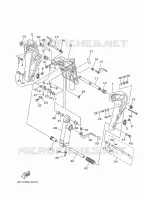 HOUDER 1 voor Yamaha F50H  Electric Start, Remote Control, Hydro Trim & Tilt, Shaft 20