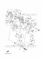 HOUDER 2 voor Yamaha F50H Electric Start, Remote Control, Power Trim & Tilt, Shaft 20