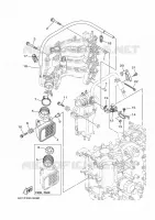 INLAAT 2 voor Yamaha F50H Electric Start, Remote Control, Power Trim & Tilt, Shaft 20
