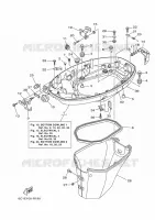LAGERE ZIJKUIP 1 voor Yamaha F50H Electric Start, Remote Control, Power Trim & Tilt, Shaft 20
