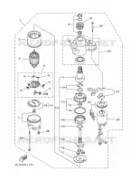 STARTMOTOR voor Yamaha F50H Electric Start, Remote Control, Power Trim & Tilt, Shaft 20