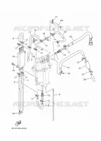 BENZINEPOMP 2 voor Yamaha F50H Electric Start, Remote Control, Hydro Trim & Tilt, Shaft 20
