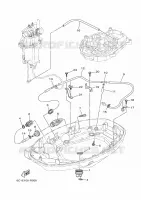 LAGERE ZIJKUIP 2 voor Yamaha F50H Electric Start, Remote Control, Hydro Trim & Tilt, Shaft 20