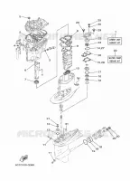 REPARATIESET 2 voor Yamaha F50H Electric Start, Remote Control, Hydro Trim & Tilt, Shaft 20