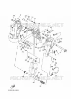 HOUDER 2 voor Yamaha F50H Electric start, Remote Control, Power Trim & Tilt, Shaft 20