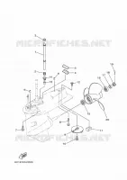 LAGERE DEKSEL EN TRANSMISSIE 2 voor Yamaha F50H Electric start, Remote Control, Power Trim & Tilt, Shaft 20