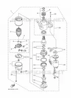 STARTMOTOR voor Yamaha F50H Electric start, Remote Control, Power Trim & Tilt, Shaft 20
