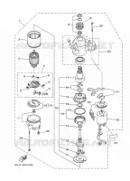 STARTMOTOR voor Yamaha F60C Electric Starter, Remote Control, Power Trim & Tilt, Shaft 20