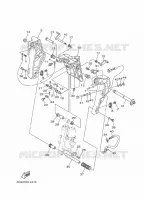 HOUDER 2 voor Yamaha F60F Elecric Starter, Remote Control, Power Trim & Tilt, Shaft 20