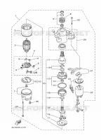 STARTMOTOR voor Yamaha F70A Electric Starter, Remote Control, Power Trim & Tilt, Shaft 20