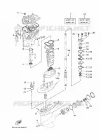 REPARATIESET 2 voor Yamaha F70A Electric Starter, Remote Control, Power Trim & Tilt, Shaft 20