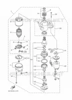 STARTMOTOR voor Yamaha F70A Electric Starter, Remote Control, Power Trim & Tilt, Shaft 20