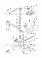HOUDER 2 voor Yamaha F70A Electric Starter, Remote Control, Power Trim & Tilt, Shaft 20