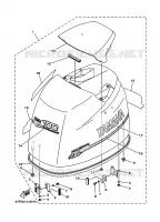 BOVENKAP voor Yamaha F80A 4 Stroke, Electric Starter, Remote Control, Power Trim & Tilt 2001