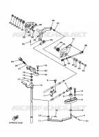 GASBEDIENING voor Yamaha F80A 4 Stroke, Electric Starter, Remote Control, Power Trim & Tilt 2001