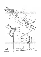 GASBEDIENING voor Yamaha F80A 4 Stroke, Electric Start, Remote Control, Power Trim & Tilt 1999