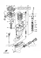 REPARATIESET 3 voor Yamaha F80A 4 Stroke, Electric Start, Remote Control, Power Trim & Tilt 1999