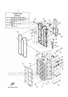 CILINDER / CARTERDELEN 2 voor Yamaha F80B Electric Starter, Remote Control, Power Trim & Tilt, Shaft 20