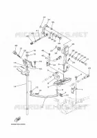 GASBEDIENING voor Yamaha F80B Electric Starter, Remote Control, Power Trim & Tilt, Shaft 20