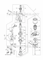 STARTMOTOR voor Yamaha F80B Electric Starter, Remote Control, Power Trim & Tilt, Shaft 25
