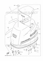 BOVENKAP voor Yamaha F80B Electric Starter, Remote Control, Power Trim & Tilt, Shaft 20