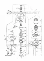 STARTMOTOR voor Yamaha F80B Electric Starter, Remote Control, Power Trim & Tilt, Shaft 20