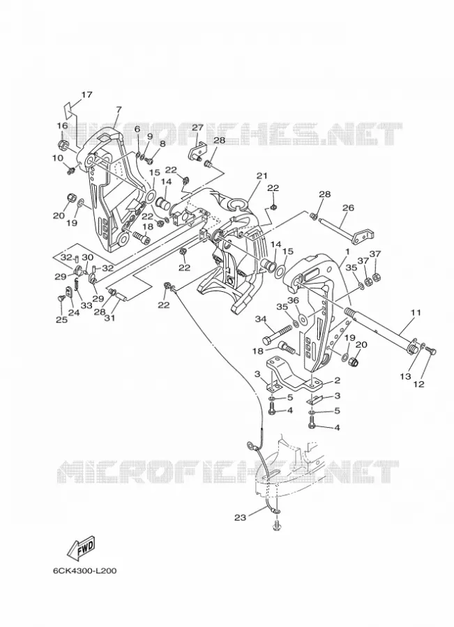 HOUDER 1 Yamaha OUTBOARD ENGINES 80hp (55.2kW) 2012 F80  F80CEDL
