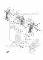 HOUDER 1 voor Yamaha F80D Electric Starter, Remote Control, Power Trim & Tilt, Shaft 25