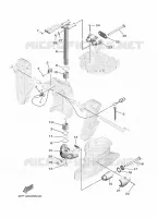 HOUDER 2 voor Yamaha F80D Electric Starter, Remote Control, Power Trim & Tilt, Shaft 25