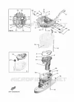 BOVENDEKSEL voor Yamaha F80D Electric Starter, Remote Control, Power Trim & Tilt, Shaft 25