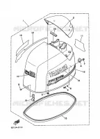 BOVENKAP voor Yamaha FT50B 4 Stroke, High Thrust, Electric Starter, Remote Control, Power Trim & Tilt 1997