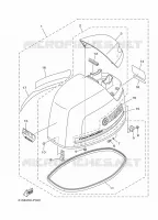BOVENKAP voor Yamaha FT50C High Thrust, Electric Starter, Remote Control, Power Trim & Tilt, Shaft 20