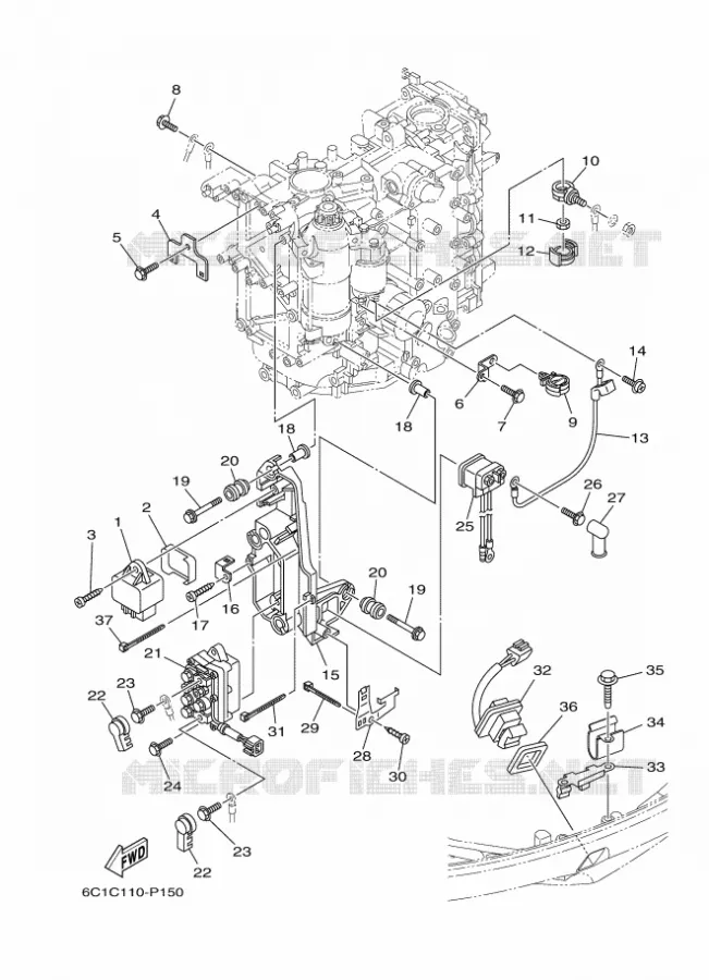 ELECTRISCH 2 Yamaha OUTBOARD ENGINES 50hp (36.8kW) 2015 FT50  FT50JETL
