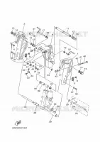 HOUDER 1 voor Yamaha T60T High Thrust, Electric Start, Power Trim & Tilt, Remote Control, Shaft 20