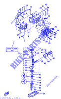 CILINDER / CARTERDELEN voor Yamaha 5C 2 Stroke, Manual Starter, Tiller Handle, Manual Tilt 1995