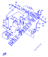 HOUDER 2 voor Yamaha 115C 2 Stroke, Electric Starter, Remote Control, Power Trim & Tilt 1993