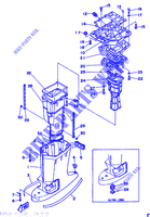 DEKSEL voor Yamaha 130B 2 Stroke, Electric Starter, Remote Control, Power Trim & Tilt 1994