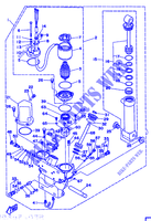 KANTELSYSTEEM voor Yamaha 130B 2 Stroke, Electric Starter, Remote Control, Power Trim & Tilt 1994