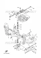 HOUDER 2 voor Yamaha F100A Electric Starter, Remote Control, Power Trim & Tilt, Shaft 20