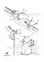 GASBEDIENING voor Yamaha F100A 2 Stroke, Electric Starter, Remote Control, Power Trim & Tilt 2001