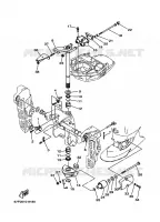 HOUDER 2 voor Yamaha F100A 2 Stroke, Electric Starter, Remote Control, Power Trim & Tilt 2001