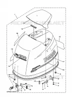 KUIP BOVENSTE voor Yamaha F100A 2 Stroke, Electric Starter, Remote Control, Power Trim & Tilt 2001