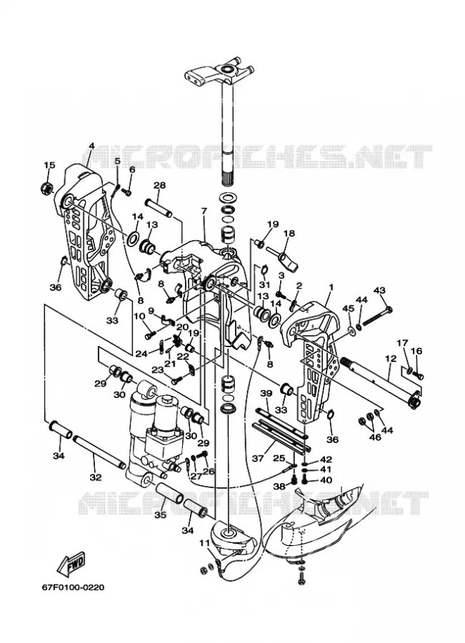 KUIPFRAME Yamaha OUTBOARD ENGINES 100hp (73.6kW) 2001 F100  F100A