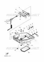 LAGERE ZIJKUIP voor Yamaha 6C Manual Starter, Tiller Handle, Manual Tilt, Pre-Mixing, Shaft 15