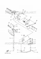 GASBEDIENING voor Yamaha F100B Electric Starter, Remote Control, Power Trim & Tilt, Shaft 25