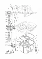VENTILATEUR D'HUILE voor Yamaha F100B Electric Starter, Remote Control, Power Trim & Tilt, Shaft 25